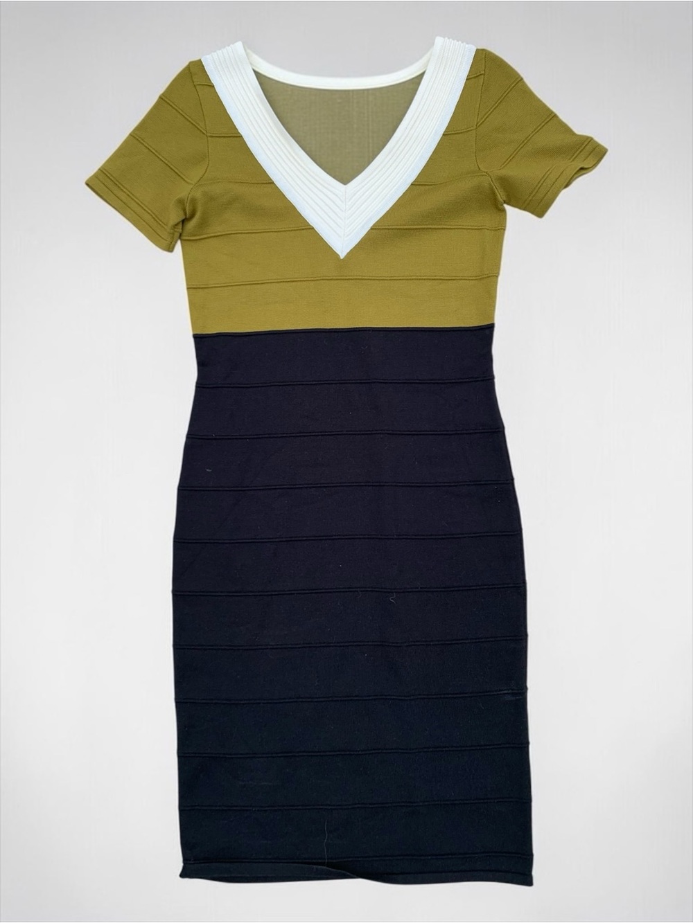 New York & Company BodyCon Colorblock Dress Medium